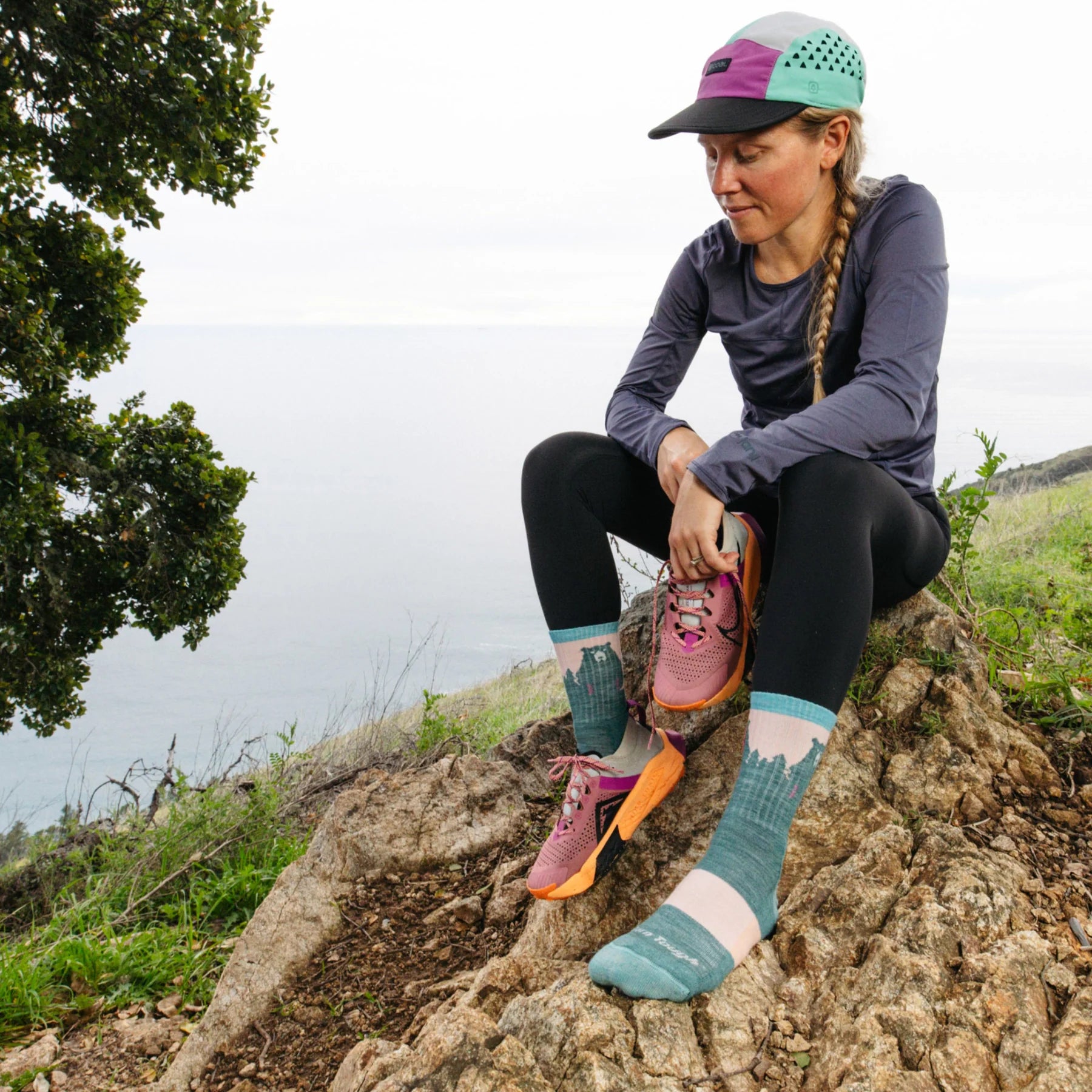 Women's Bear Town Micro Crew Lightweight Hiking Sock | 1970