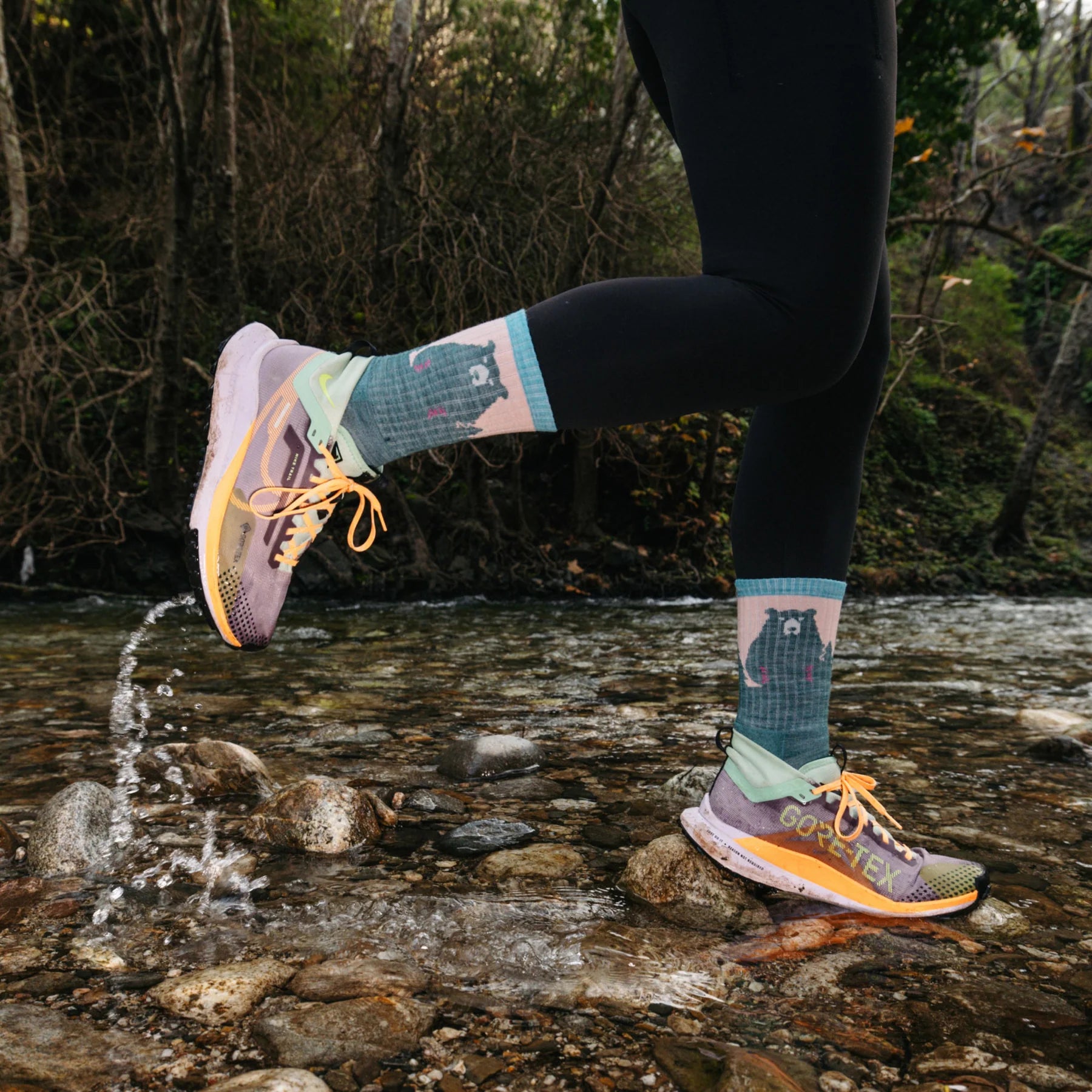 Women's Bear Town Micro Crew Lightweight Hiking Sock | 1970