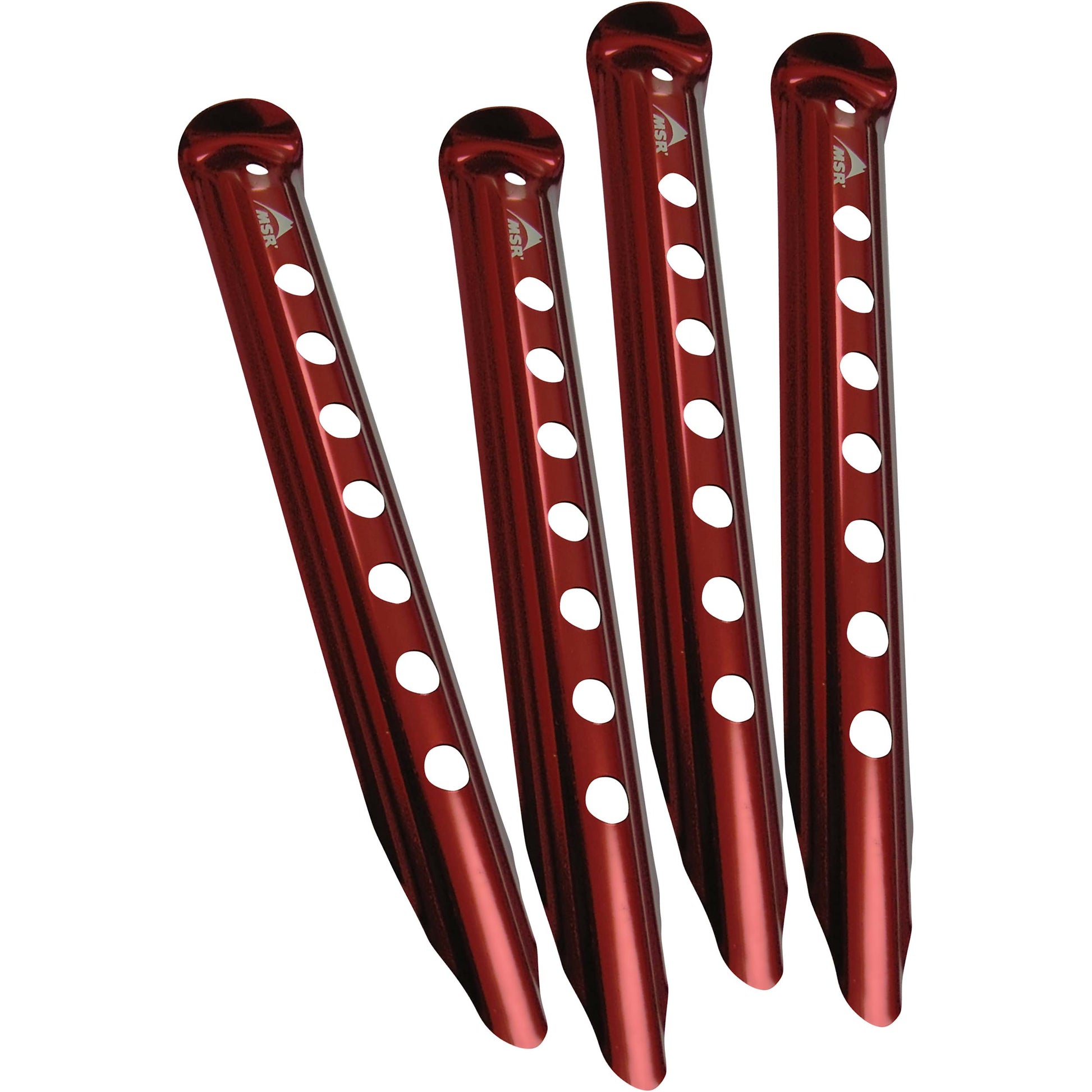 MSR Blizzard Tent Stakes kit of four red aluminum stakes