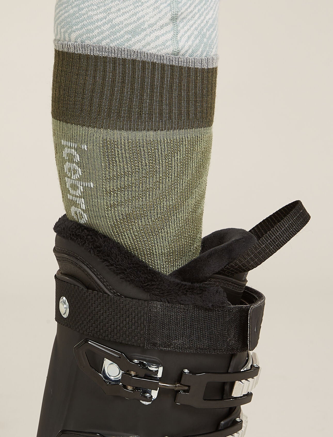 Women's Merino Ski+ Light Over The Calf Socks Mountain Contour