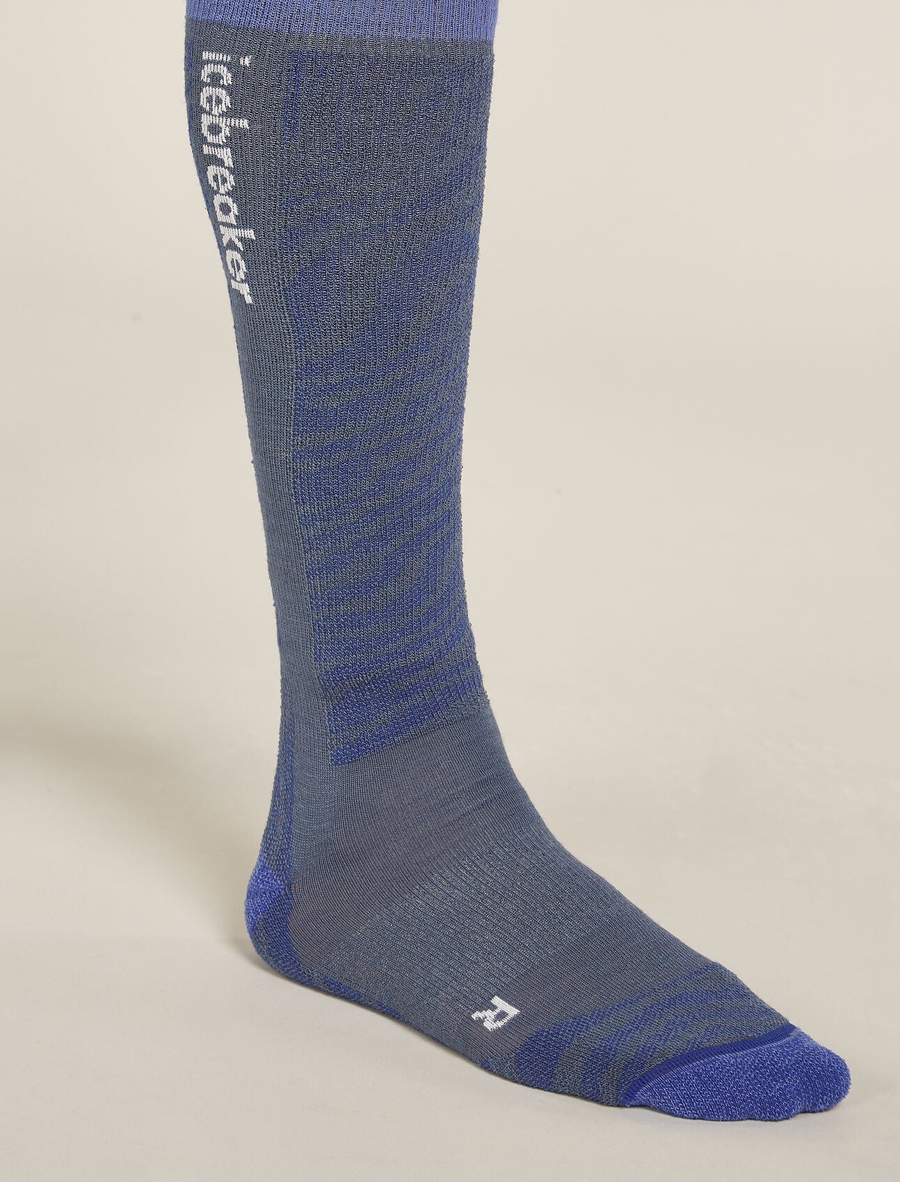 Men's Merino Ski+ Light Over The Calf Socks Mountain Contour