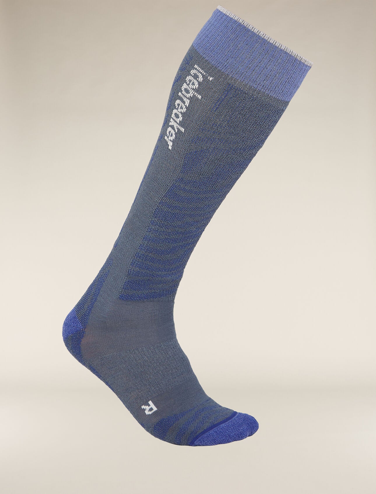 Men's Merino Ski+ Light Over The Calf Socks Mountain Contour