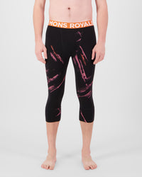 Mons Royale Men's Cascade Merino Base Layer 3/4 Legging - Airbrush