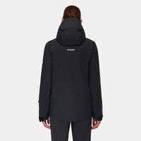 Mammut Men's Haldigrat HS Hooded Jacket in black, back, worn