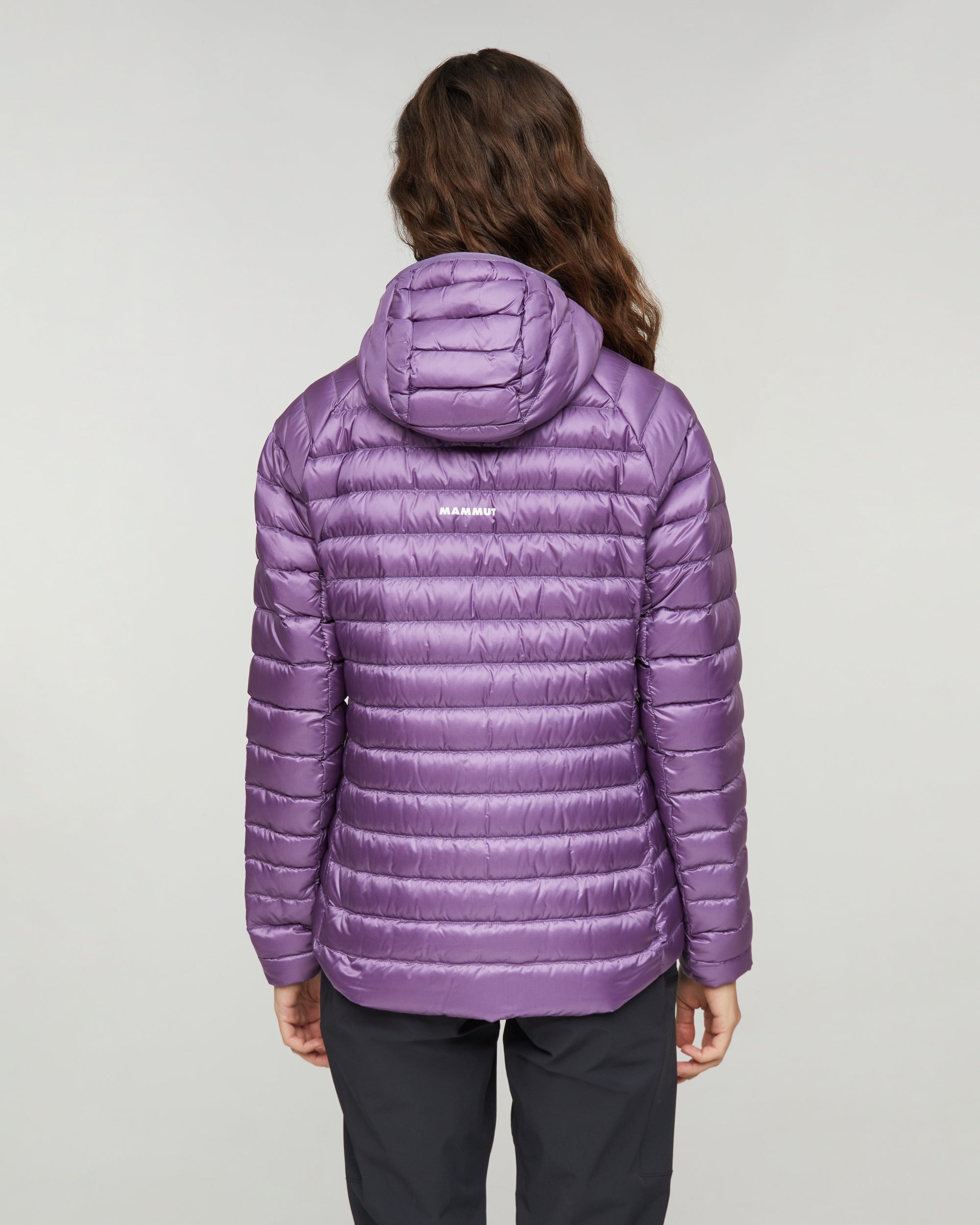 Mammut Women's Broad Peak IN Hooded Jacket back, worn