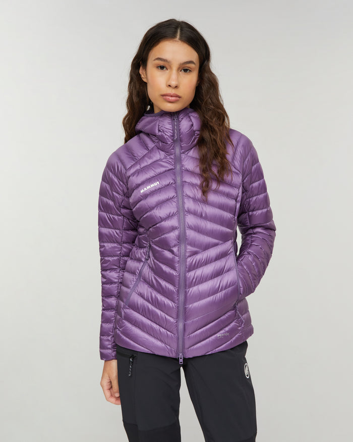 Mammut Women's Broad Peak IN Hooded Jacket front, worn