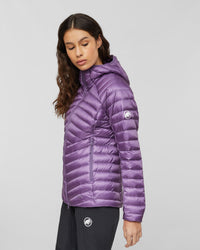 Mammut Women's Broad Peak IN Hooded Jacket side, worn
