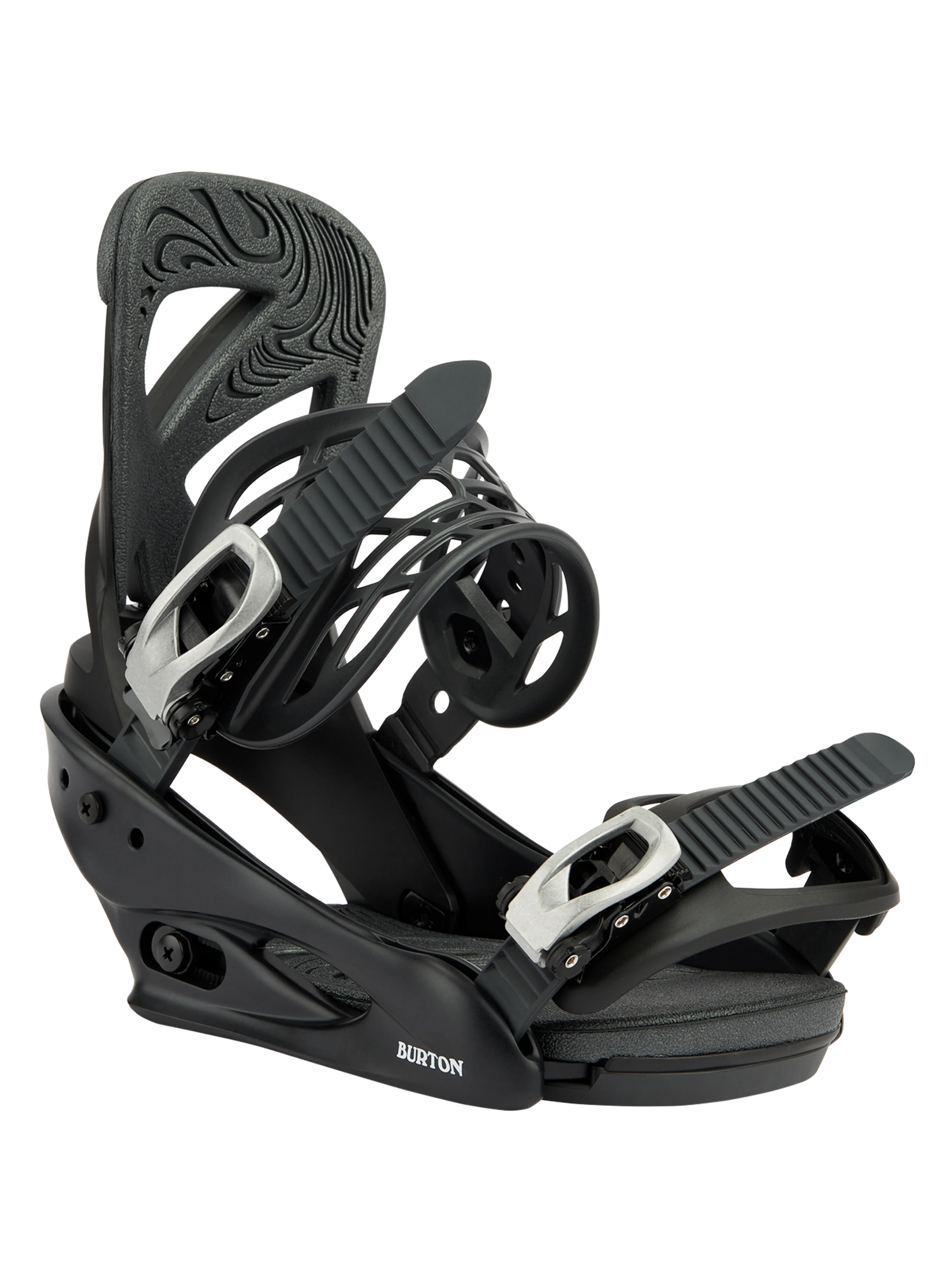 Burton Women's Scribe Re:Flex binding side view, black