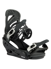 Burton Women's Scribe Re:Flex binding side view, black