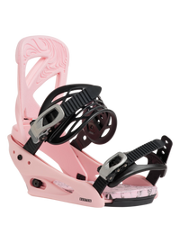 Burton Women's Scribe Re:Flex binding side view, pink