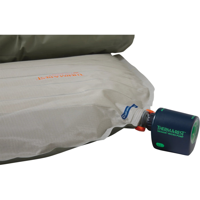 Therm-a-Rest NeoAir Micro Pump inflating a sleeping pad