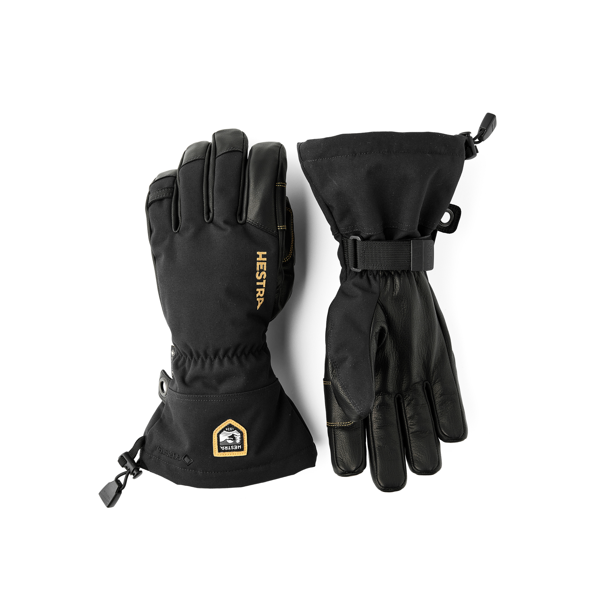 Hestra Army Leather GORE-TEX 5-finger glove, Black/Black