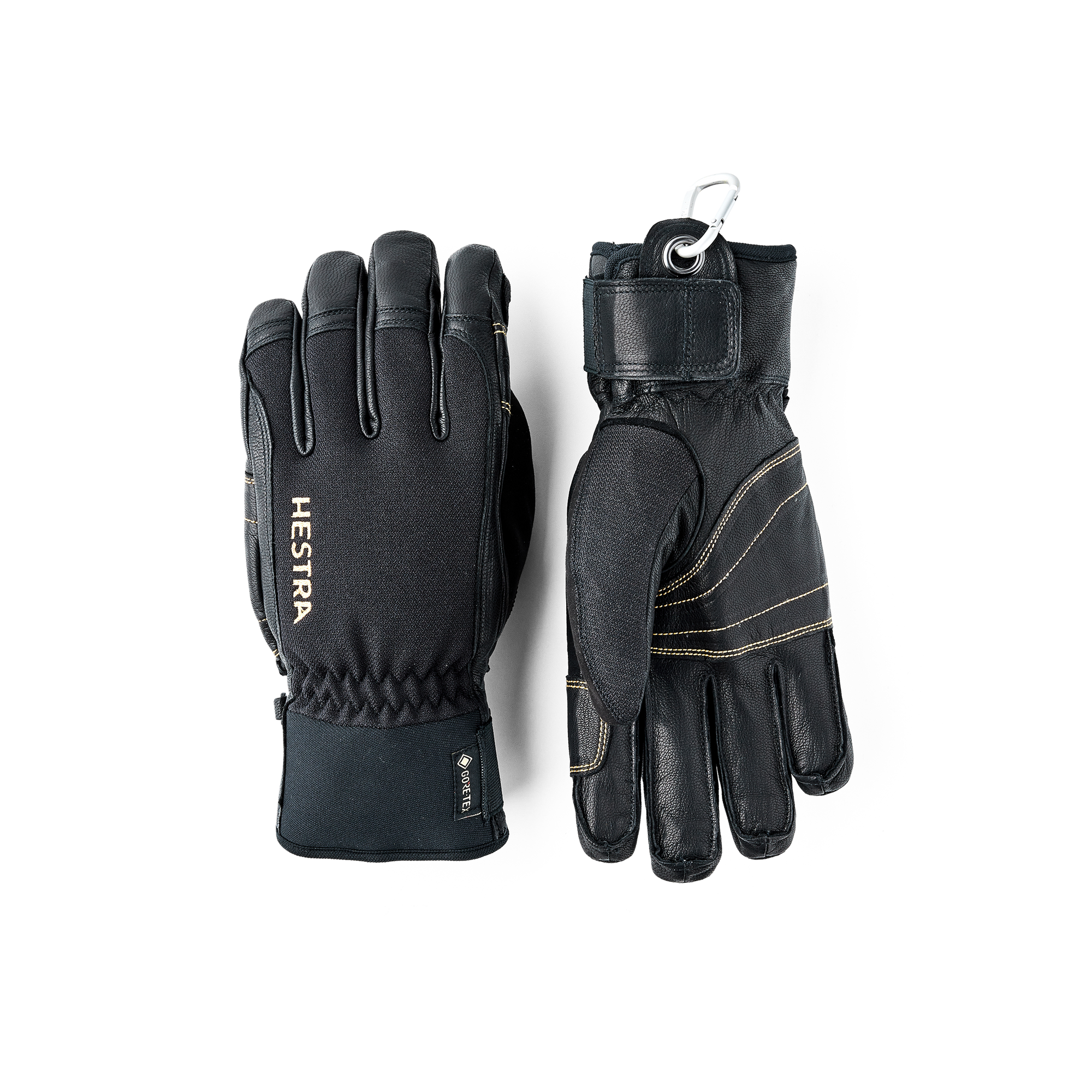 Hestra Army Leather GORE-TEX Short 5-Finger glove in Black