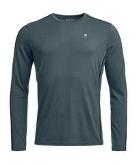 Ortovox Men's 185 Rock'n'Wool Long Sleeve in Dark Arctic Grey