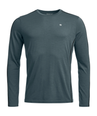 Ortovox Men's 185 Rock'n'Wool Long Sleeve in Dark Arctic Grey