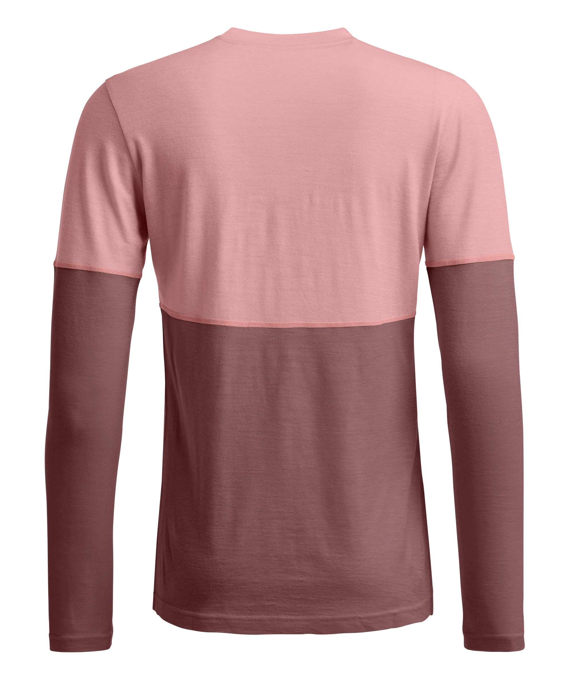 Ortovox Women's 185 Rock'n'Wool Long Sleeve in Dusk Rose, back