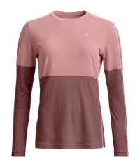 Ortovox Women's 185 Rock'n'Wool Long Sleeve in Dusk Rose, front