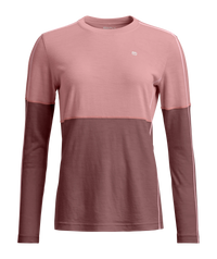 Ortovox Women's 185 Rock'n'Wool Long Sleeve in Dusk Rose, front