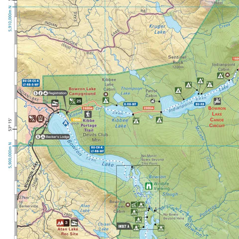 Bowron Lake Provincial Park BC - Destination Map 2nd Edition