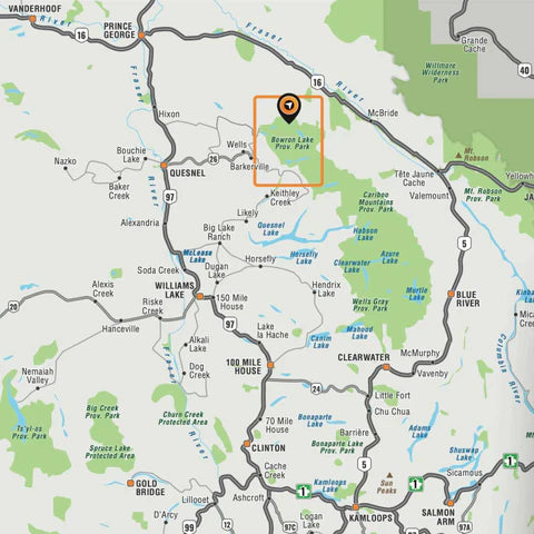 Bowron Lake Provincial Park BC - Destination Map 2nd Edition