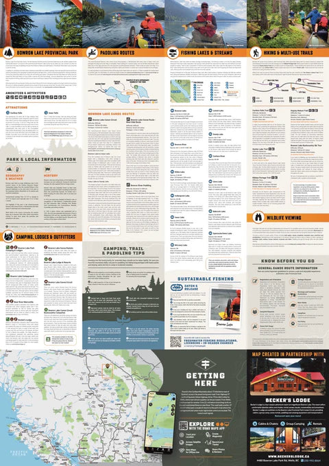 Bowron Lake Provincial Park BC - Destination Map 2nd Edition