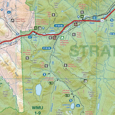 Strathcona Provincial Park BC - Park Map 2nd Edition