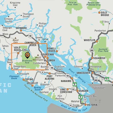 Strathcona Provincial Park BC - Park Map 2nd Edition