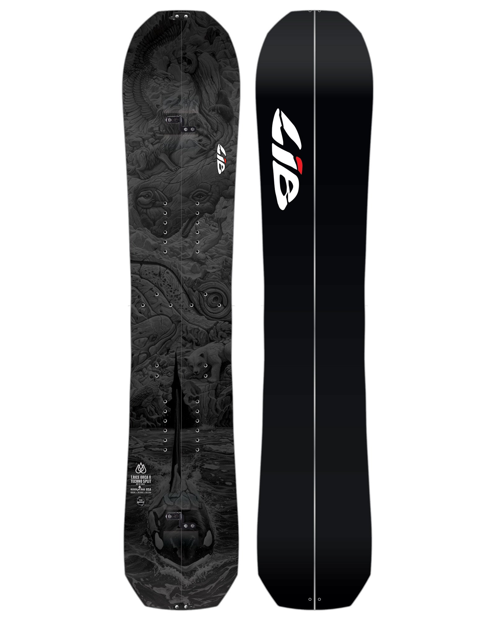 Lib Tech Travis Rice Orca II Techno Split splitboard base graphic