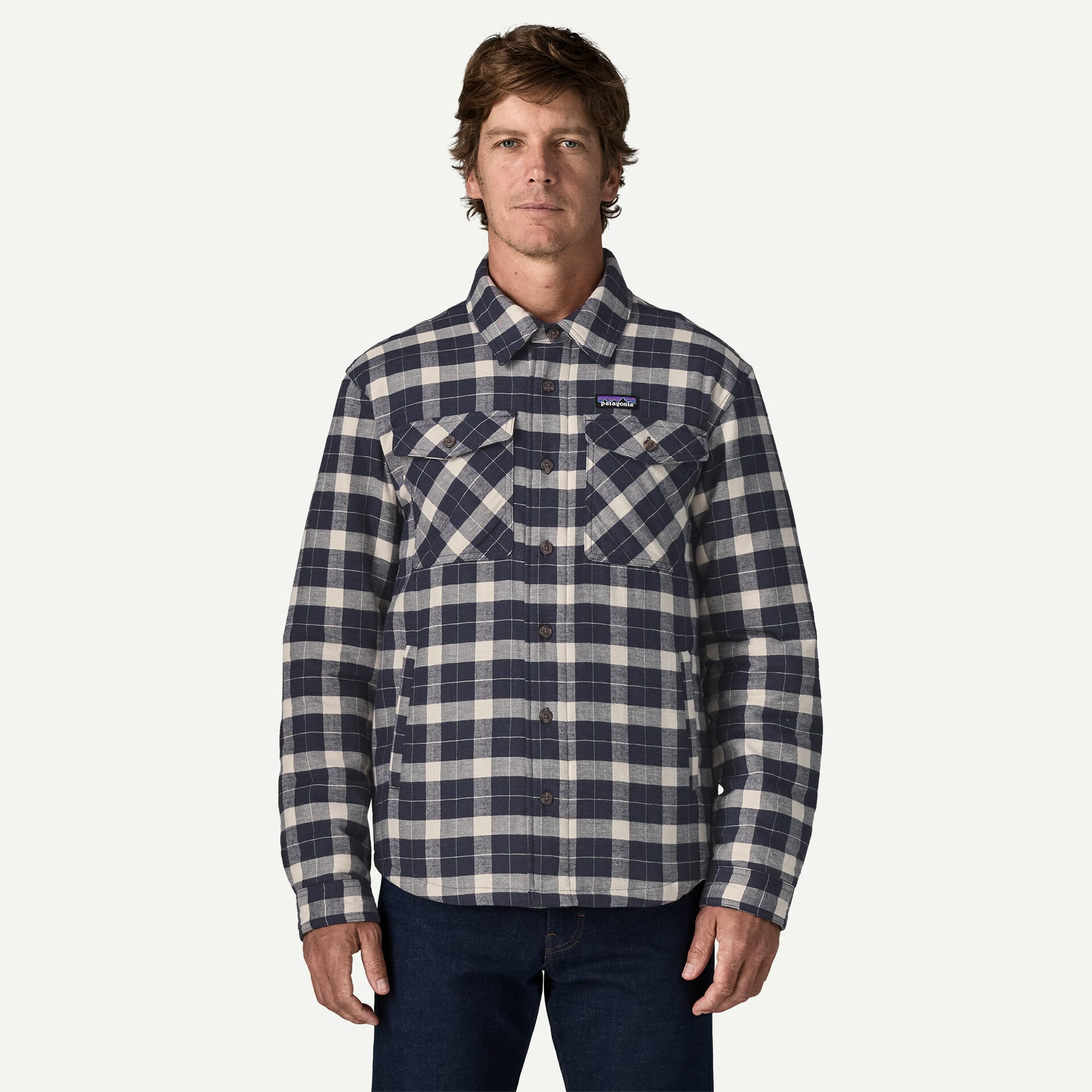 Men's Lightweight Insulated Fjord Flannel Shirt - Evergreen Fjord: Smolder Blue