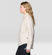 Women's Plusher Relaxed Long Sleeve Flannel in Stone Heather, image 3