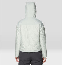 Women's Après Pro Insulated Hooded Jacket in Gamma Grey, image 2