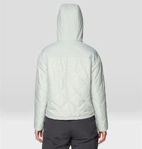 Women's Après Pro Insulated Hooded Jacket in Gamma Grey, image 2
