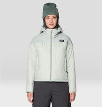 Women's Après Pro Insulated Hooded Jacket in Gamma Grey, image 1