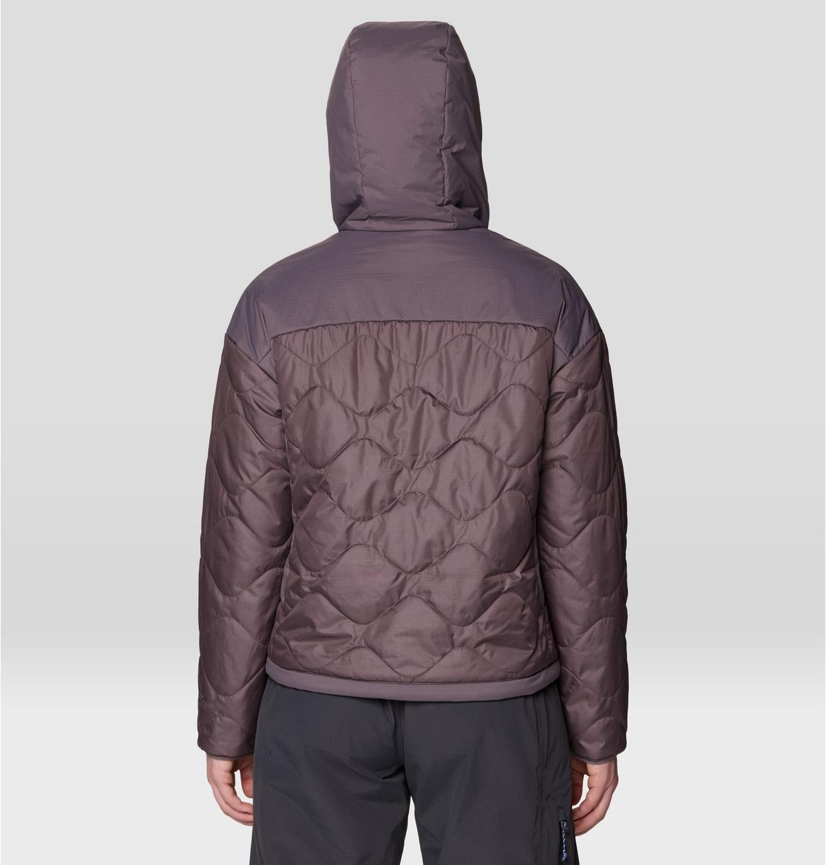 Women's Après Pro Insulated Hooded Jacket in Purple Sage, image 2