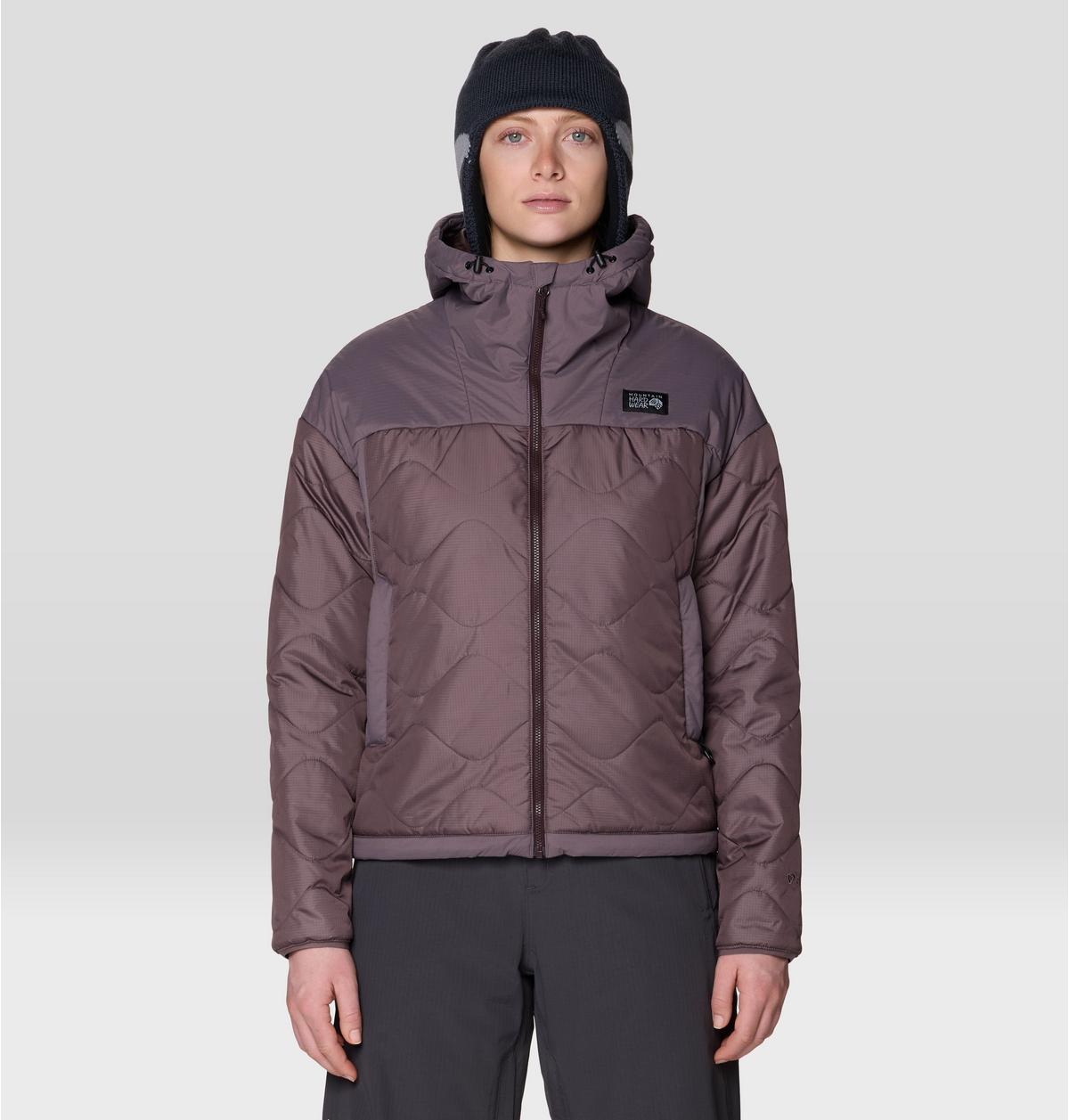 Women's Après Pro Insulated Hooded Jacket in Purple Sage, image 1