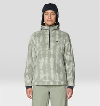 Women's Après Pro Fleece Hoody in Silt Grey Shadowdye Print, image 1