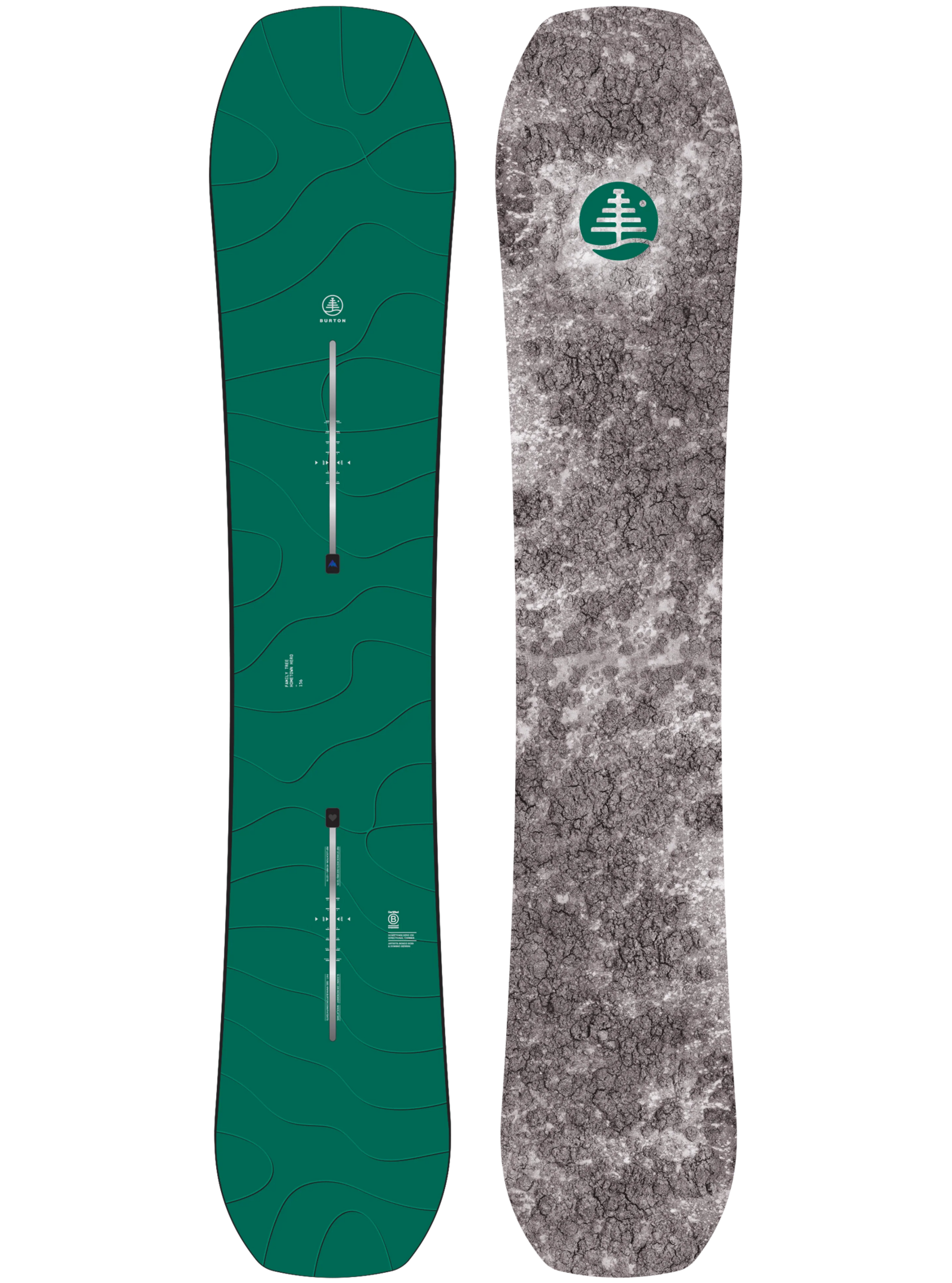 Burton Family Tree Hometown Hero snowboard base graphic