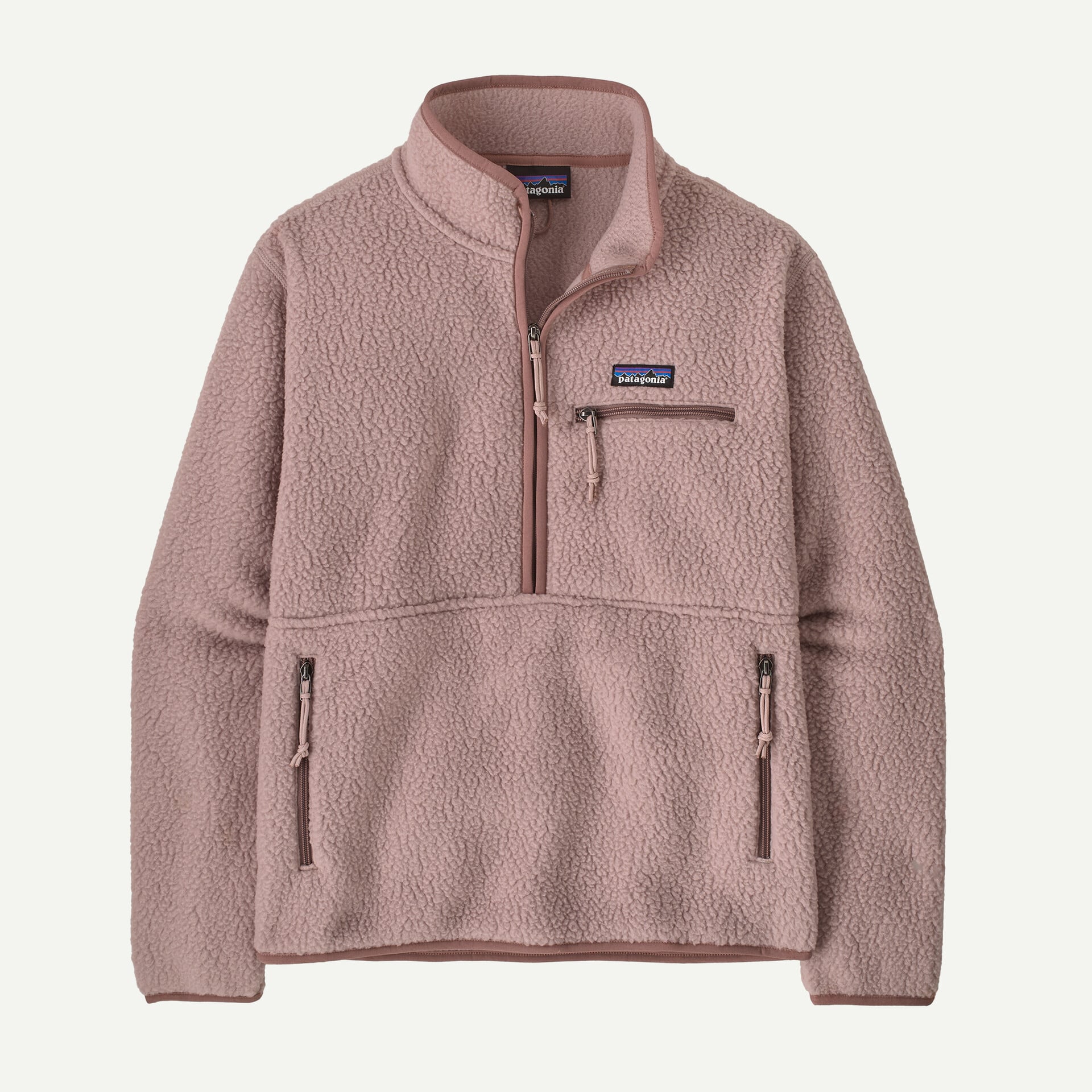 Women's Retro Pile Marsupial Fleece Pullover - Stingray Mauve