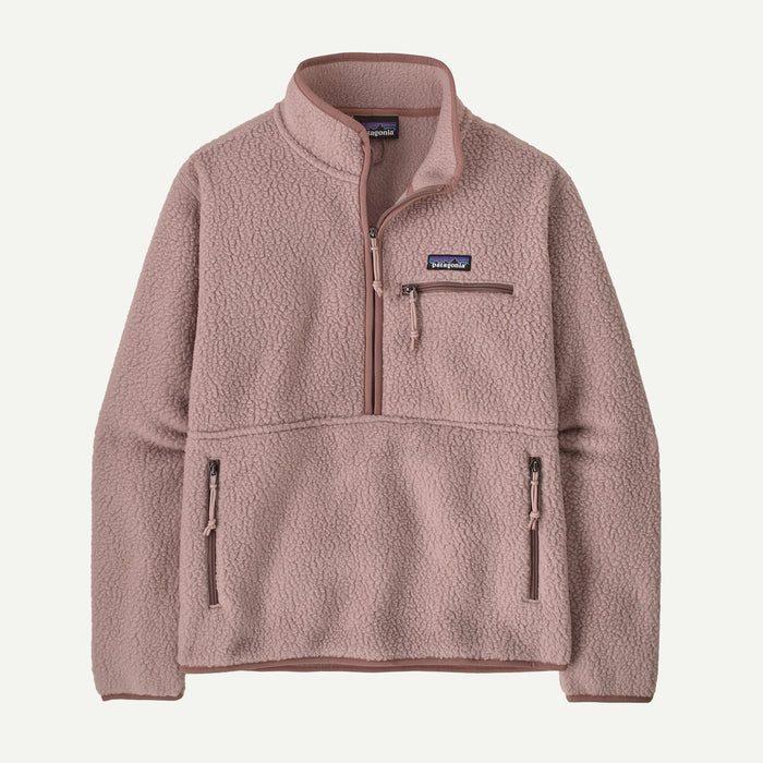 Women's Retro Pile Marsupial Fleece Pullover - Stingray Mauve