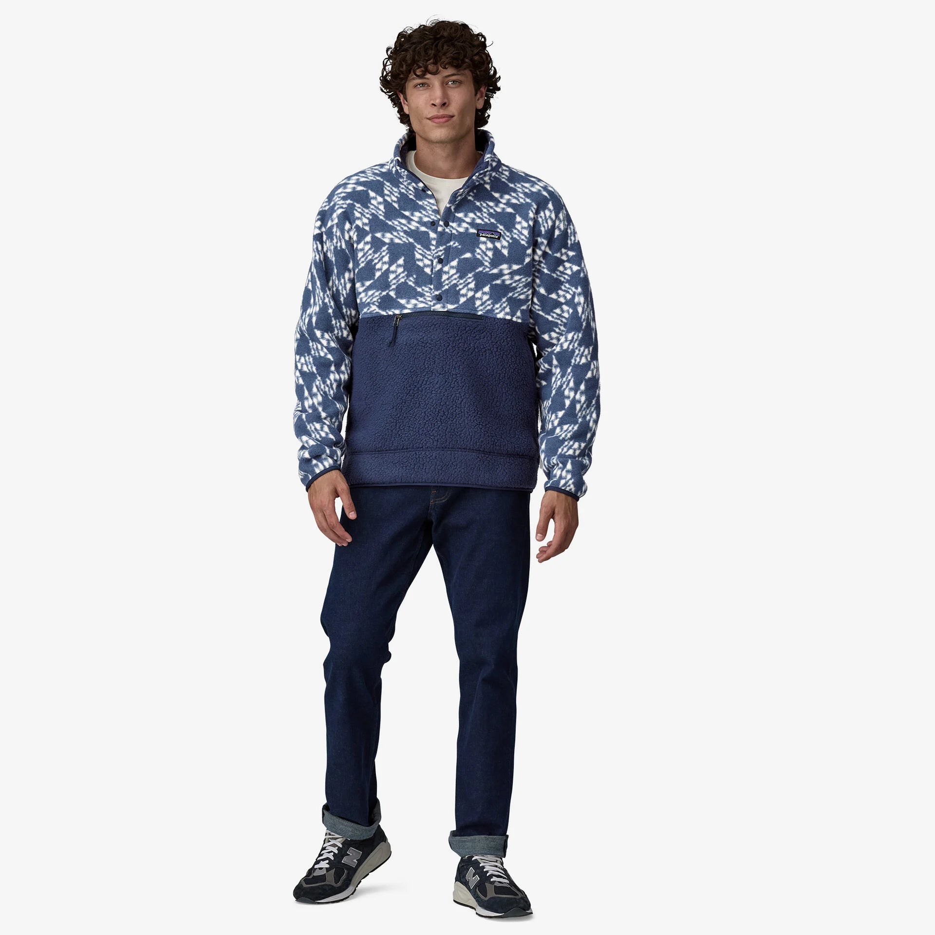 Men's Retro Pile Half-Snap Fleece Pullover