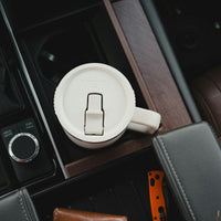 Yeti Rambler 20 oz Travel Straw Mug in a car cup holder