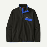 Men's Lightweight Synchilla® Snap-T® Fleece Pullover - Black w/P6 Blue