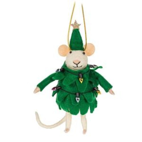 Abbott Mouse in Tree Suit Ornament