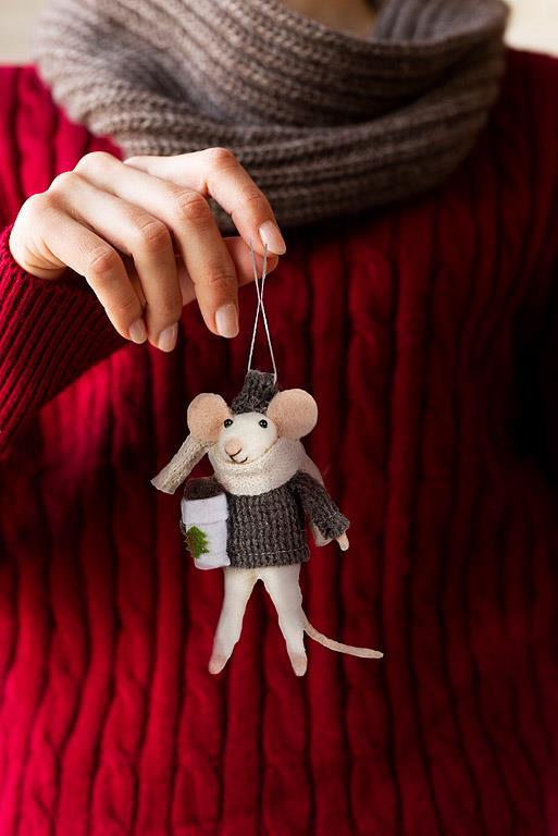 Mouse with Coffee Ornament