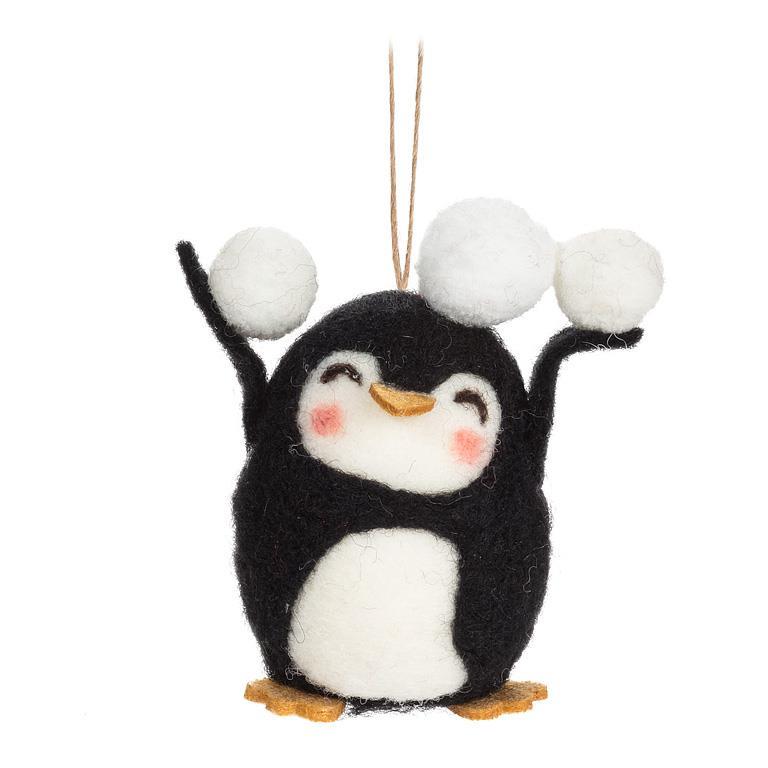 Abbott Penguin & Snowballs Ornament