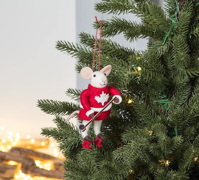 Canada Hockey Mouse Ornament