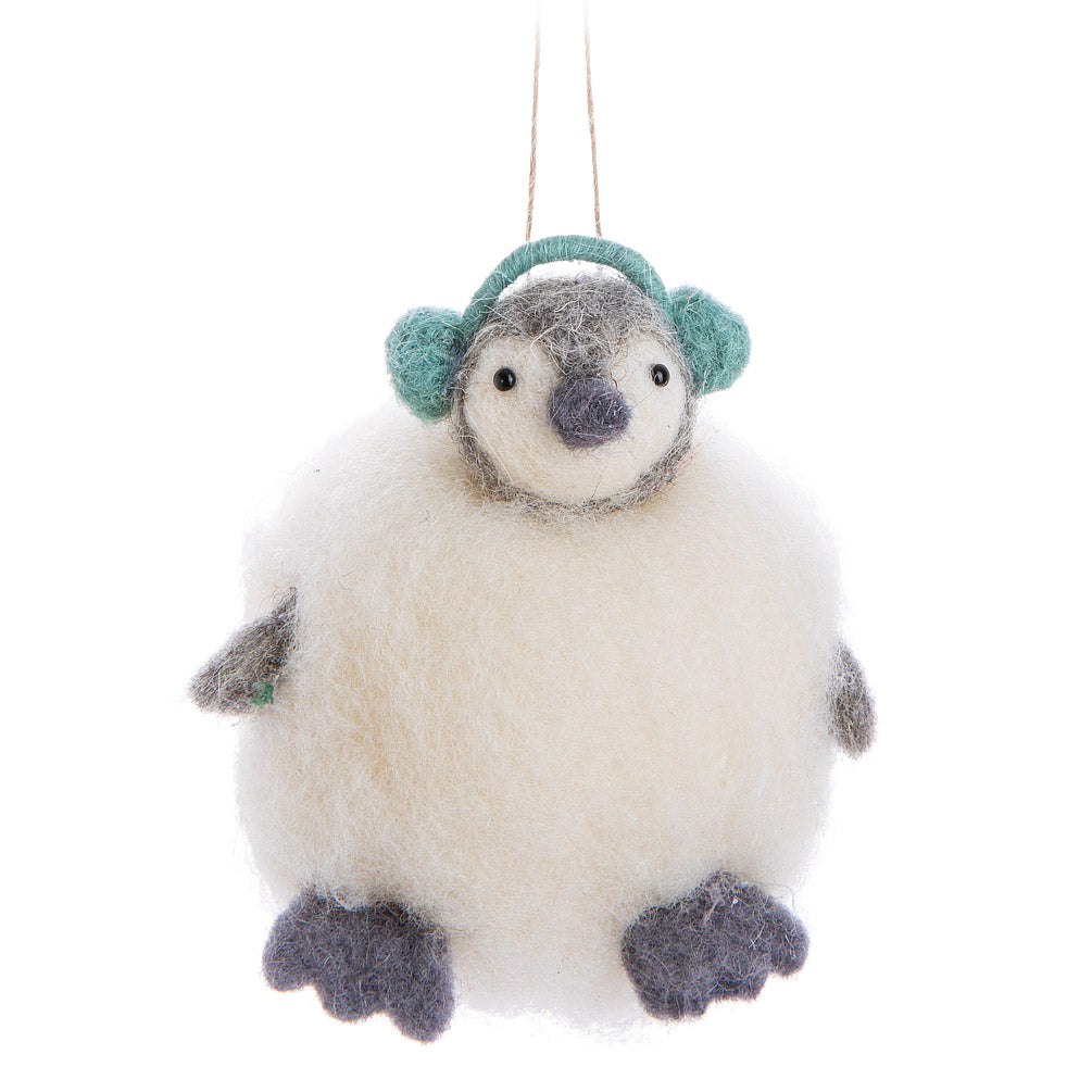 Abbott Penguin in Snowball Ornament