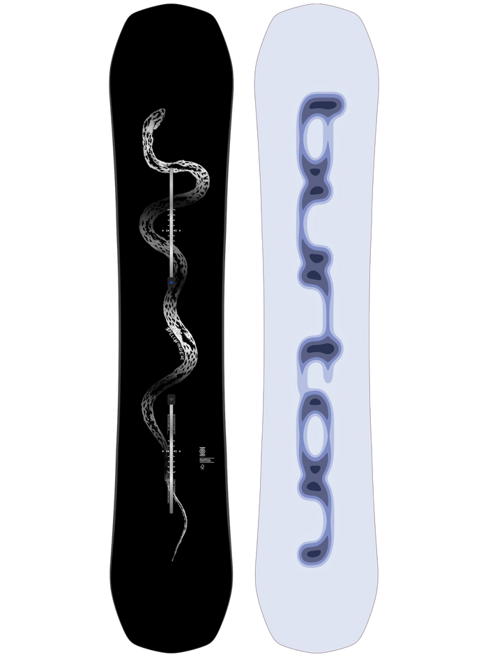 Burton Spellbinder Camber snowboard, Serpent base graphic