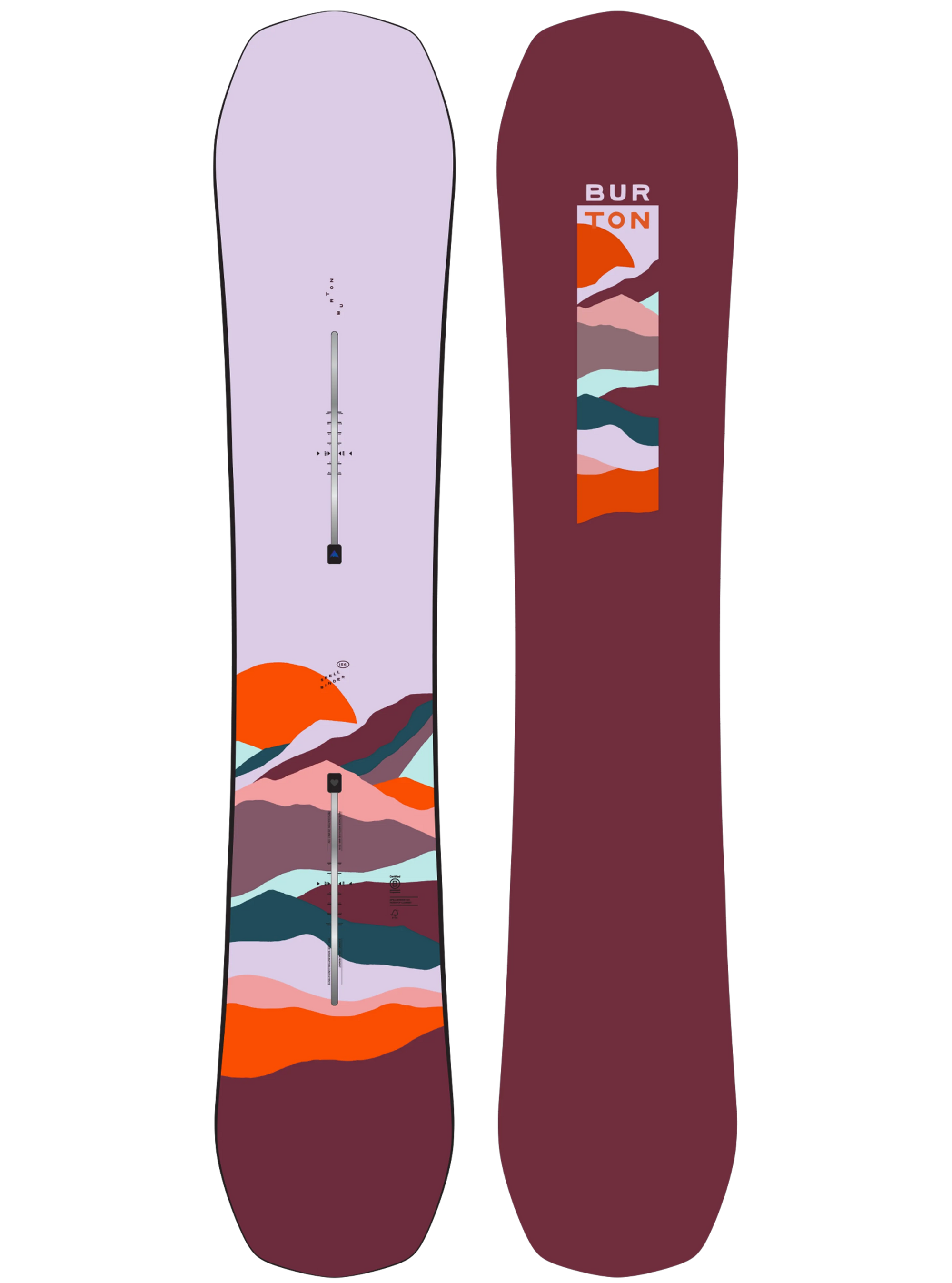 Burton Spellbinder Camber snowboard, Horizon base graphic