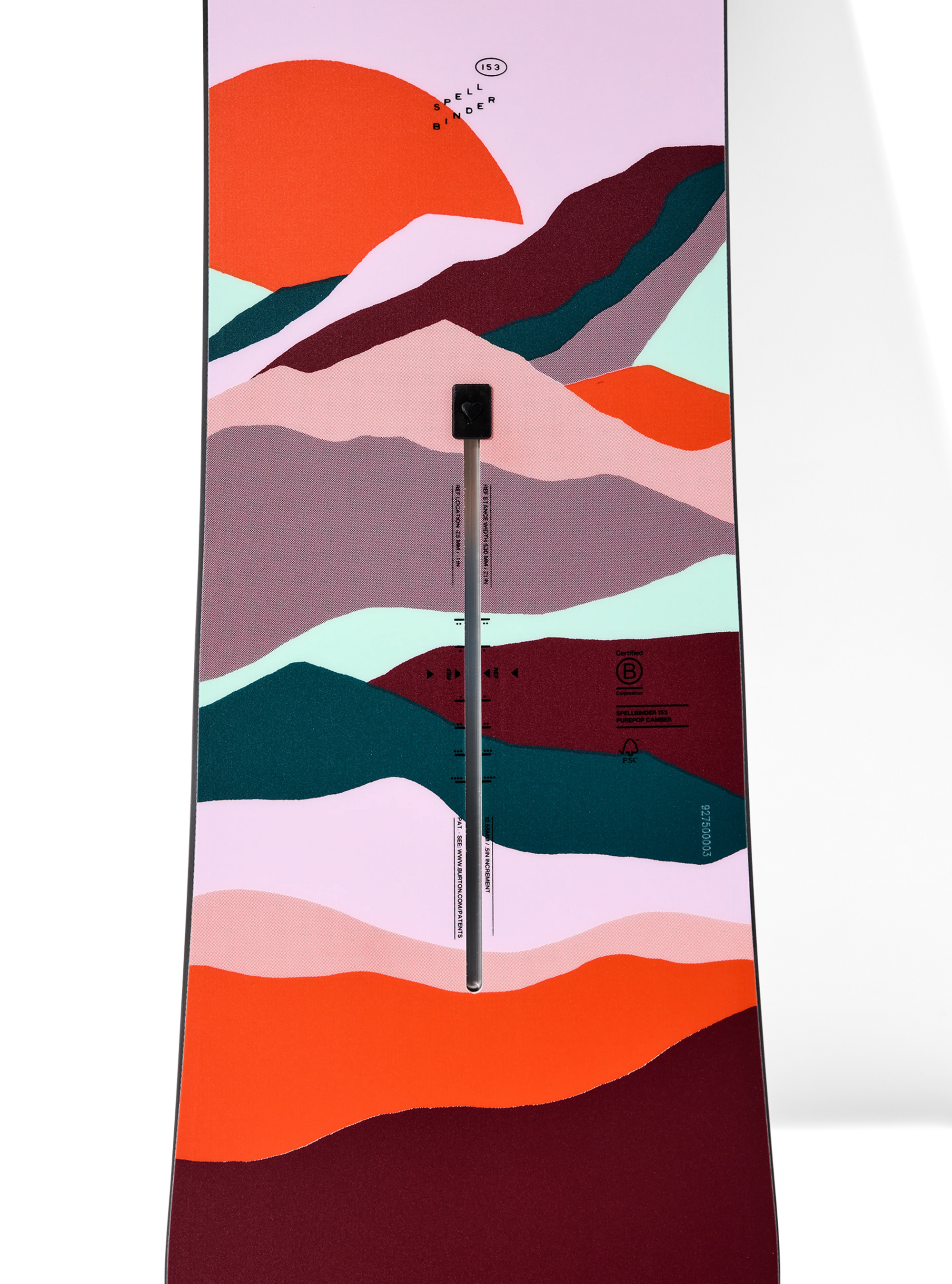 Burton Spellbinder Camber snowboard, Horizon topsheet